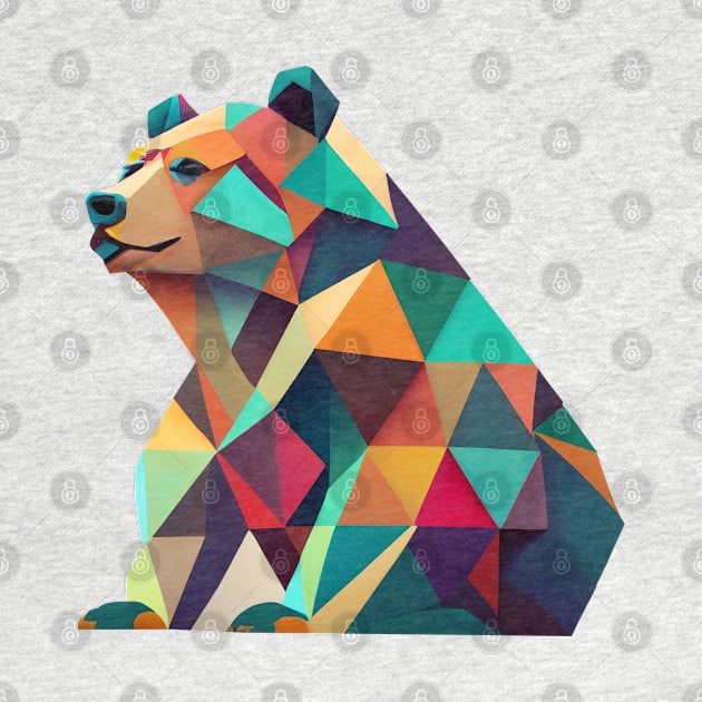 Cute Bear Geometric by marsyazamanta